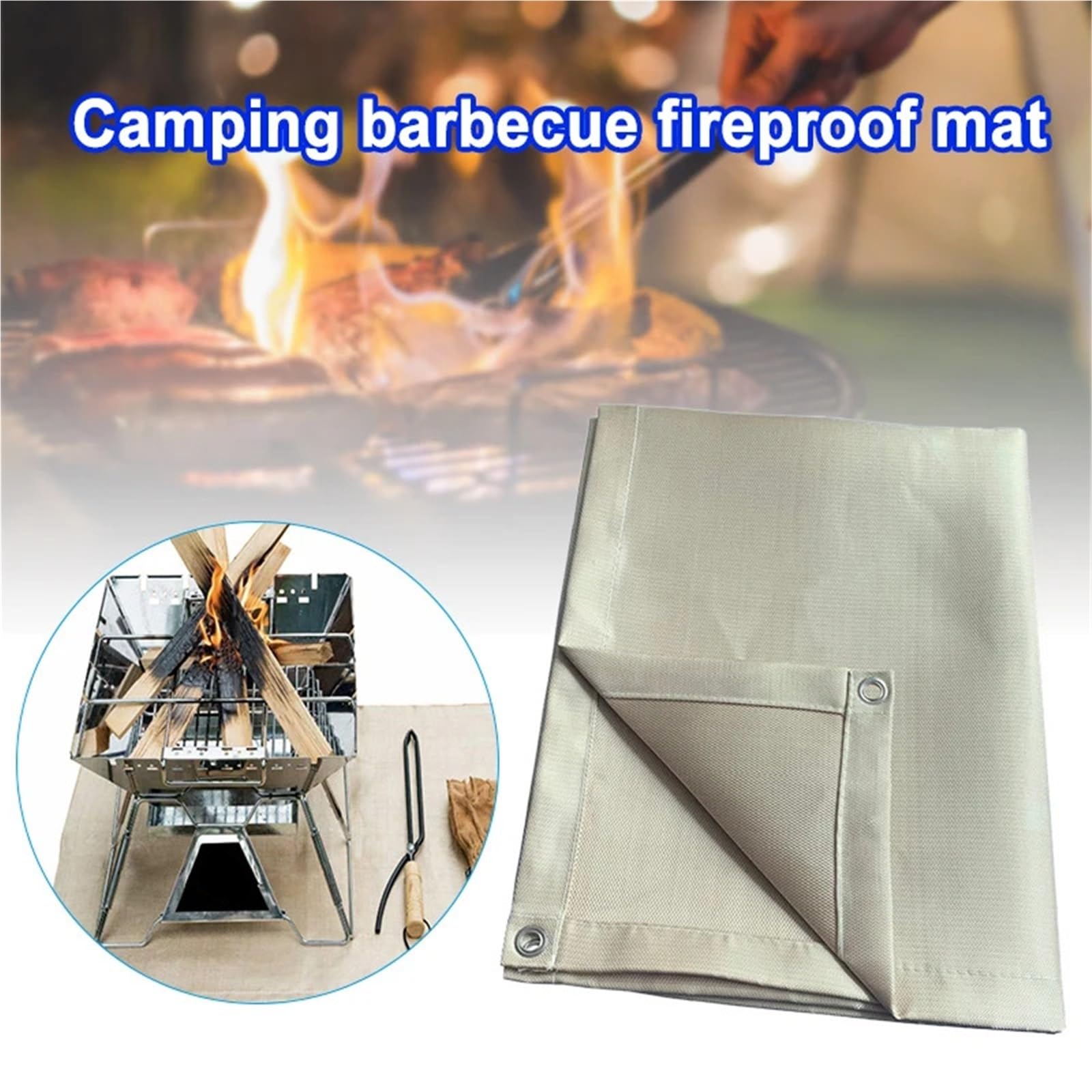 Manta ignífuga for soldar, resistente al calor, cómoda for barbacoa o equipo de protección soldadura para Soldadura y Corte(80X120cm)