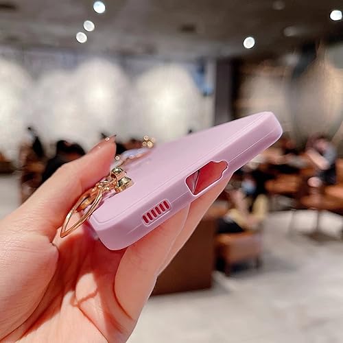 Miniatura 5 de Compatible con Samsung A32 5G - Funda de silicona con diseño de corazón para mujeres y niñas, bonita funda de silicona con cadena de corazón, correa