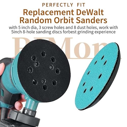 Miniatura 5 de 5 pulgadas 8 agujeros orbital lijadora gancho & Loop almohadilla de respaldo para DeWalt, Makita, Porter Cable y Hitachi Rando