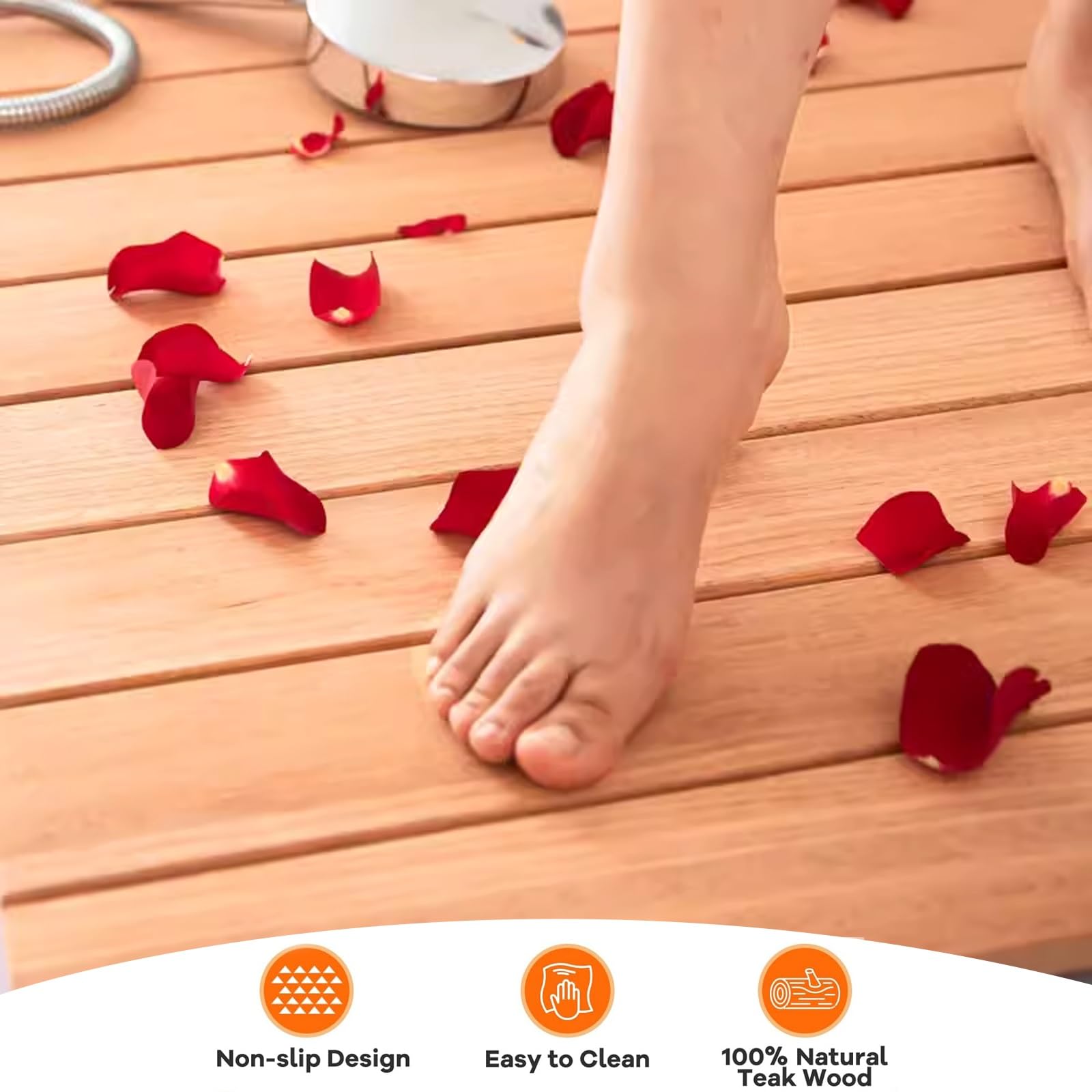 Pedana Doccia In Legno Di Abete - Antiscivolo Per Interni Ed Esterni, Made In Italy - Foto 9