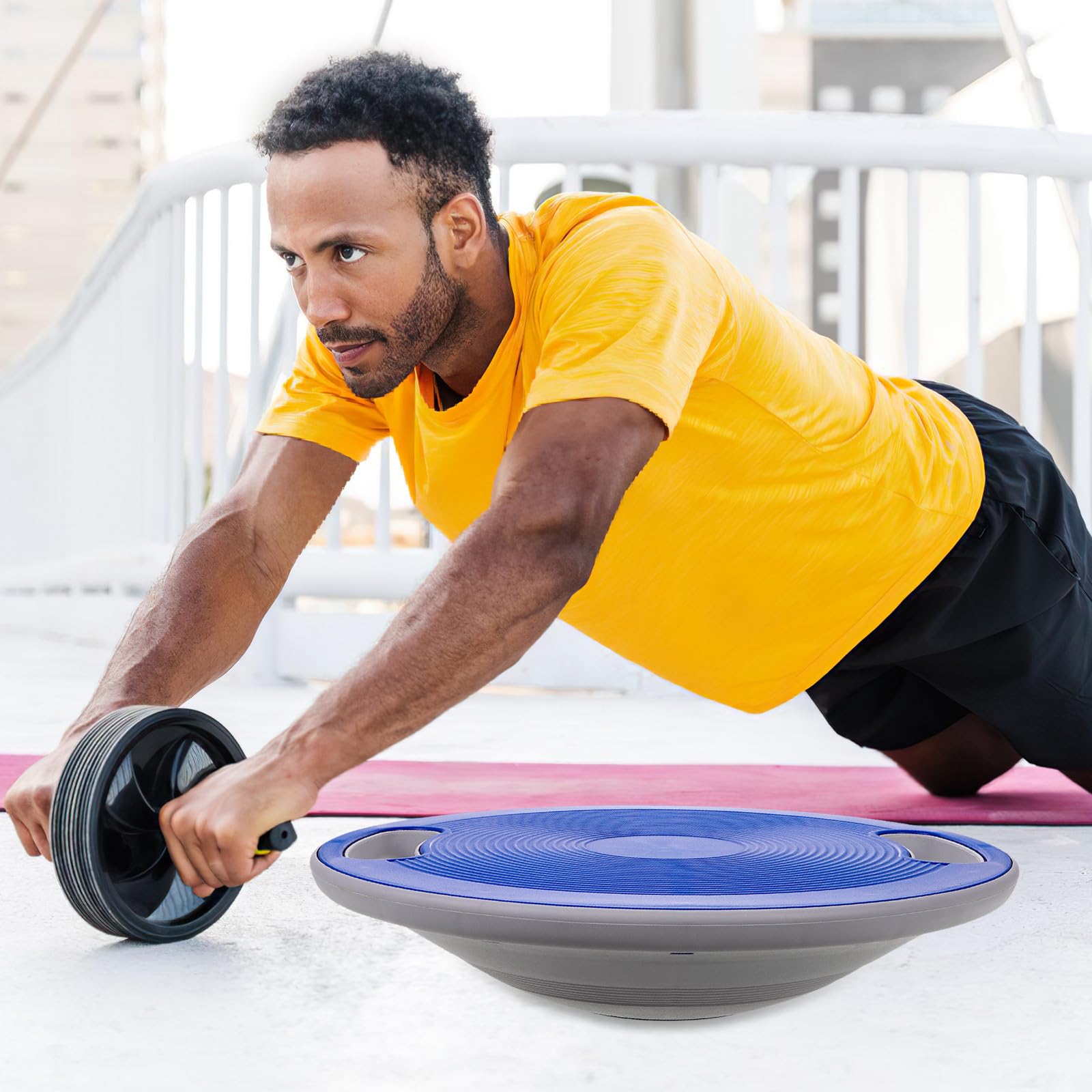 Pedana Girevole Fitness in Plastica Abs Design Multifunzionale per Allenamenti Pilates e Miglioramento Equilibrio per Adulti a Casa