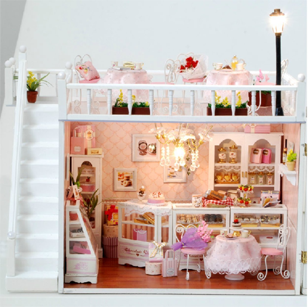 Amazon.co.jp: Rylai木製手作りドールハウスミニチュアDIYキット