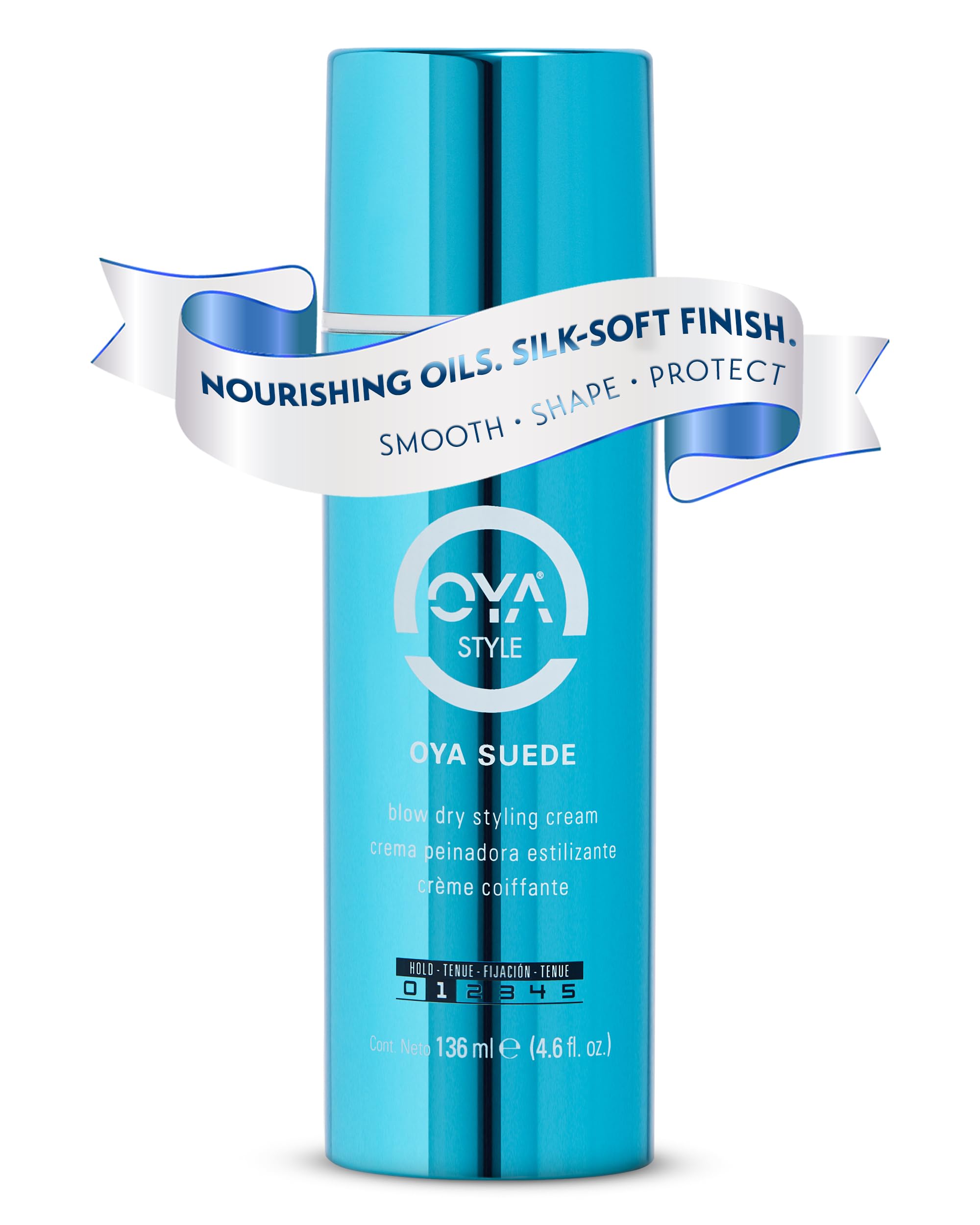 OYA Suede Blow Dry Hair Styling Cream - Versatile Lightweight Formula for Smooth, Polished & Volumized Finish - Salon Quality Jojoba Based Hydrating