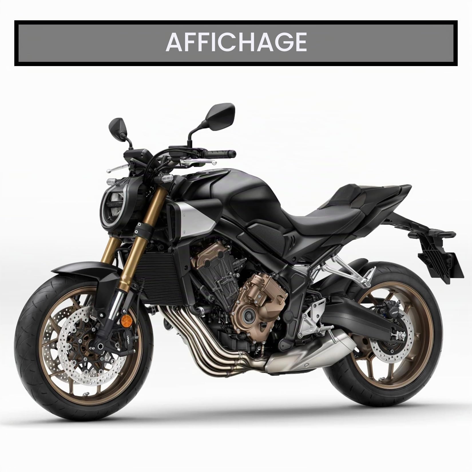 PSLER Housse de Siège Arrière Carénage de Capot pour CB650R CBR650R 2024 Protection de Queue Arrière Pièces de Moto(Noir Mat)