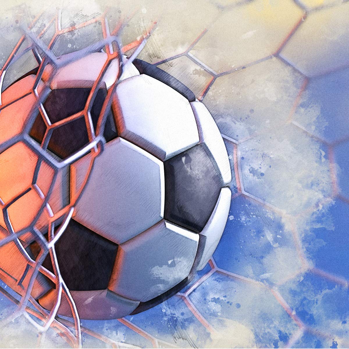 Papel pintado fotográfico con estructura de vinilo para sala de estar, portería de fútbol, 312 x 219 cm, papel pintado para pared moderno XXL, 312 x 219 cm