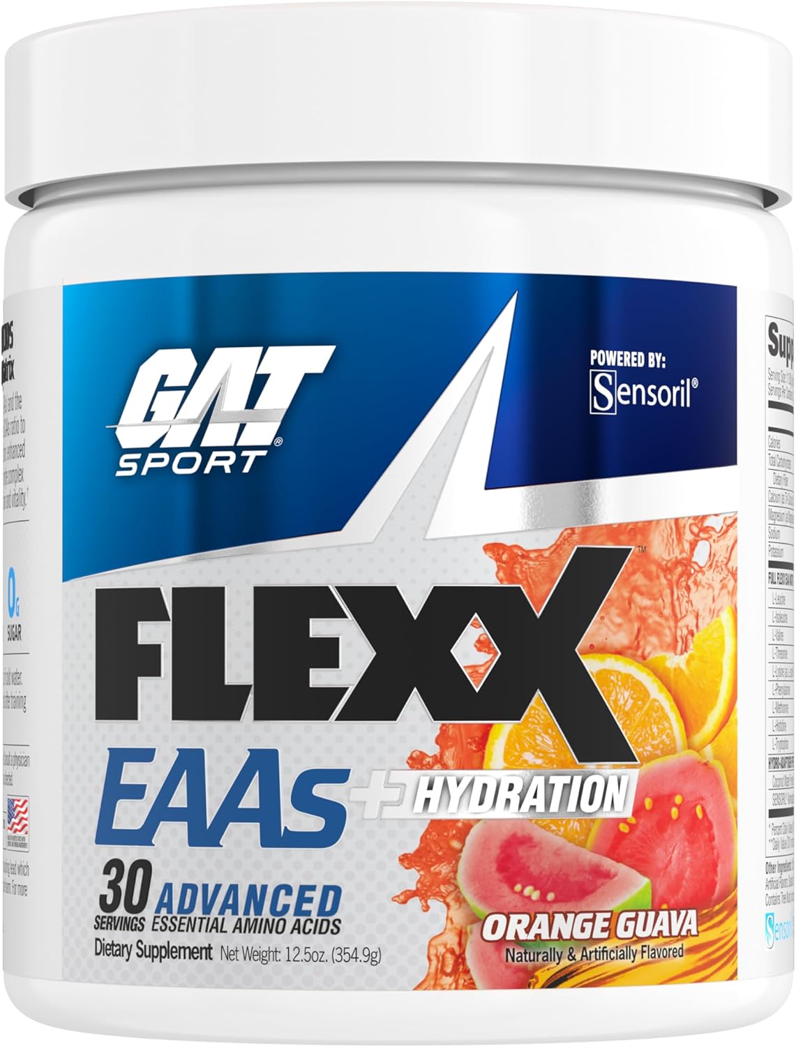 GAT SPORT Flexx EAAs + Hydration, Advanced Essential Amino Acids, 30 Servings (Fruit Punch)