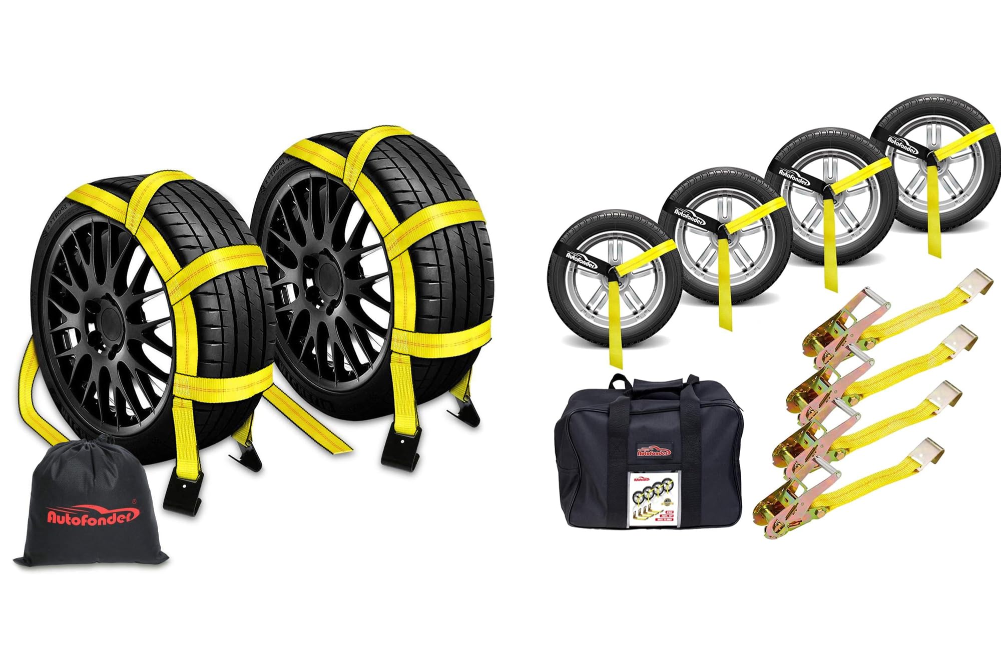 New Car Dolly Wheel Net Tire Basket Tow Strap Snap Hook With