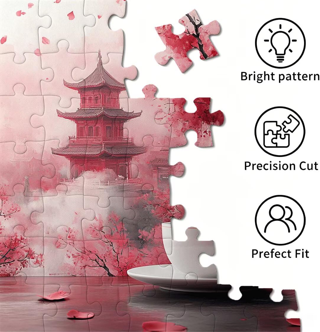 Puzzle 2000 sztuk 99 x 70 cm, puzzle dla dorosłych kwiaty wiśni na poddaszu