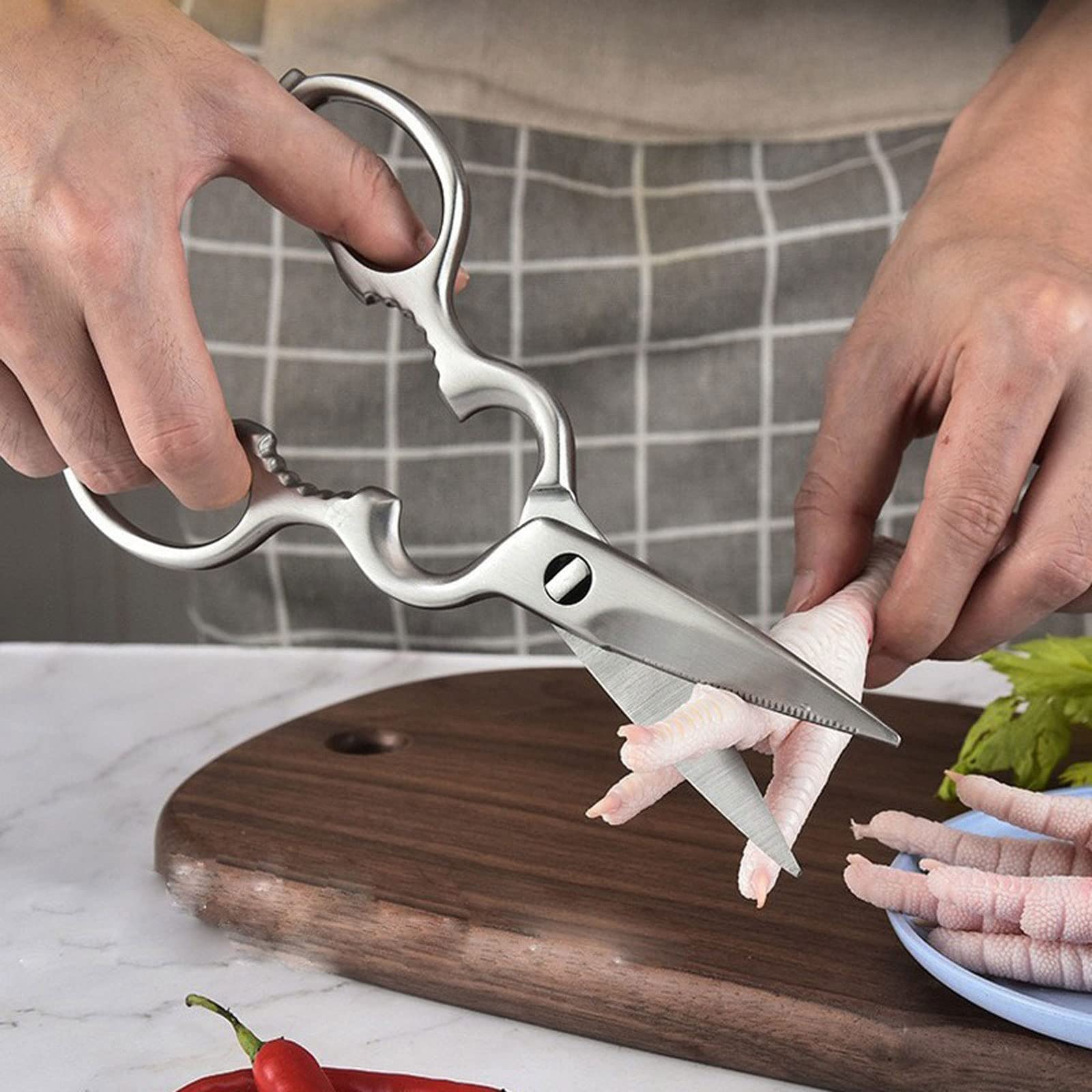 Forbici da cucina Forbici da cucina Forbici per la casa in acciaio inossidabile Forbici per ossa di pollo con noci Forbici per verdure Forbici rimovibili