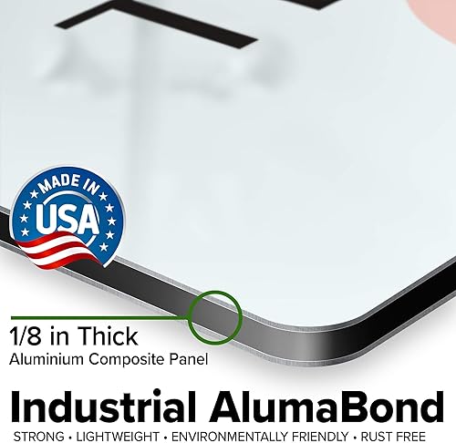 Miniatura 1016 de My Sign Center - Letrero personalizado, 11 colores de fuente, 13 estilos de fuente, 4 opciones de agujero, 22 tamaños, 8 x 32 pulgadas, sin óxido,