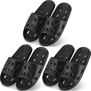 3 Pairs Shower Shoes Bulk Women Men Bathroom Shower Slippers Quick Drying Non Slip for Home Pool Beach Indoor