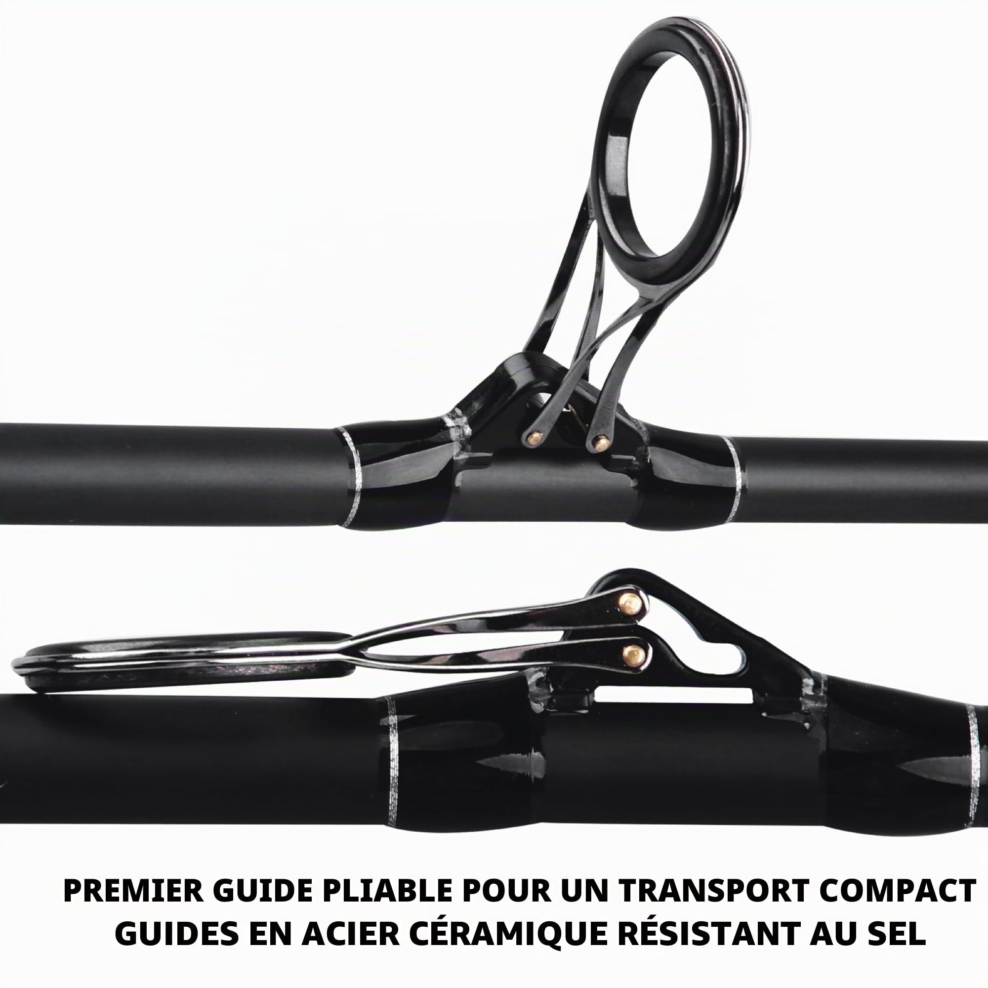 Rigged and Ready S Series Travel Fishing Rods. 2 Powerful Big Fish Predator-Carp-Surf Rods + 1 Combo + 2 Tips/cast Weights + Case. Travelling Angling in Fresh and Saltwater Fist to 15kg (33lb)