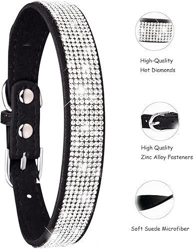 Vista 9 de Petank Collar de perro para perros pequeños, medianos y grandes, collar de perro pequeño para hembras, collar de perro rosa, collares de cachorros