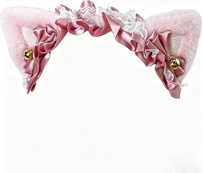Cat Ears for Helmet with Lace Bell for Helmet 1PC Helmet Accessories Helmet Decoration for Motorcycle Helmet Bicycle Helmet Ski HelmetHelmet Not Included