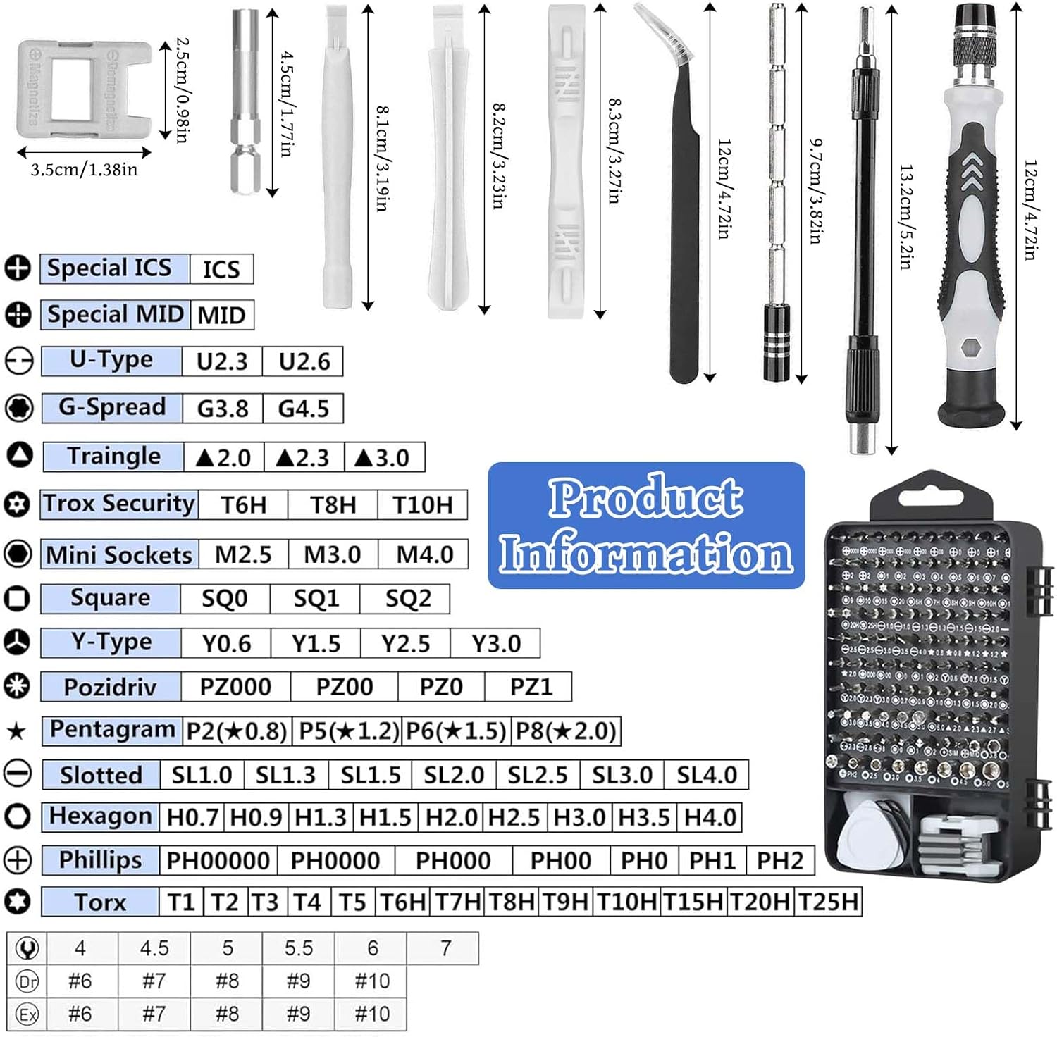 138PCS Precision Screwdriver Set, Electronic Repair Tool Kit Small Magnetic Screwdriver Kit for Watch Computer PC Laptop