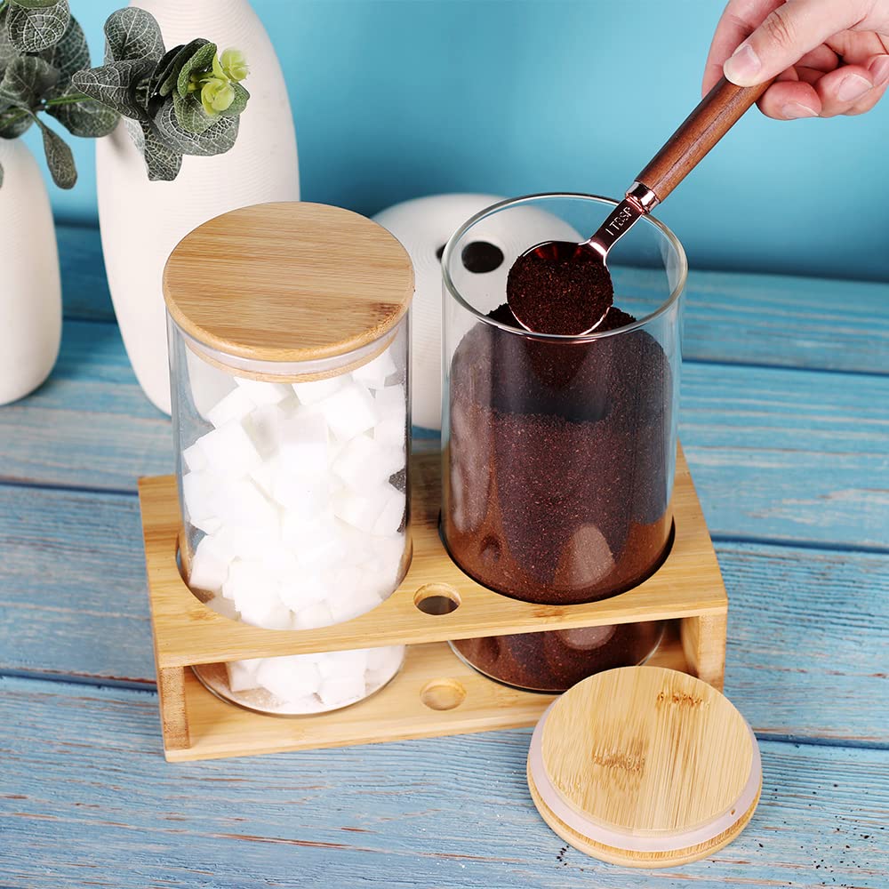CONTENITORE IN VETRO con coperchio, contenitore in vetro per caffè