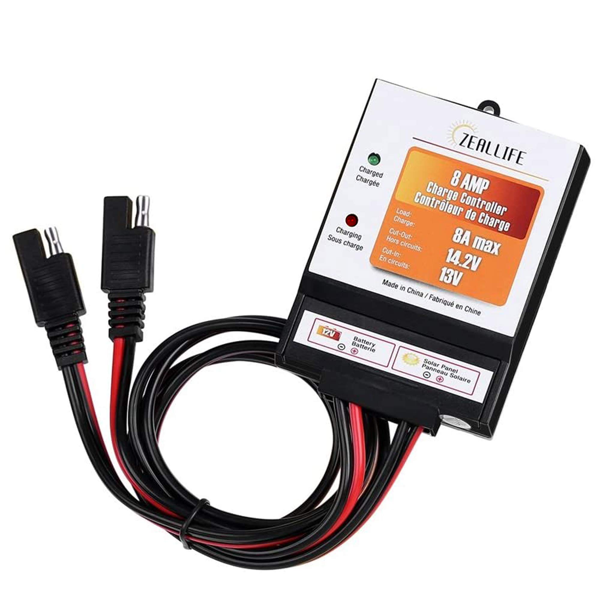 Buy ZEALLIFE Solar Panels Charge Controller, 8A Battery Regulator for