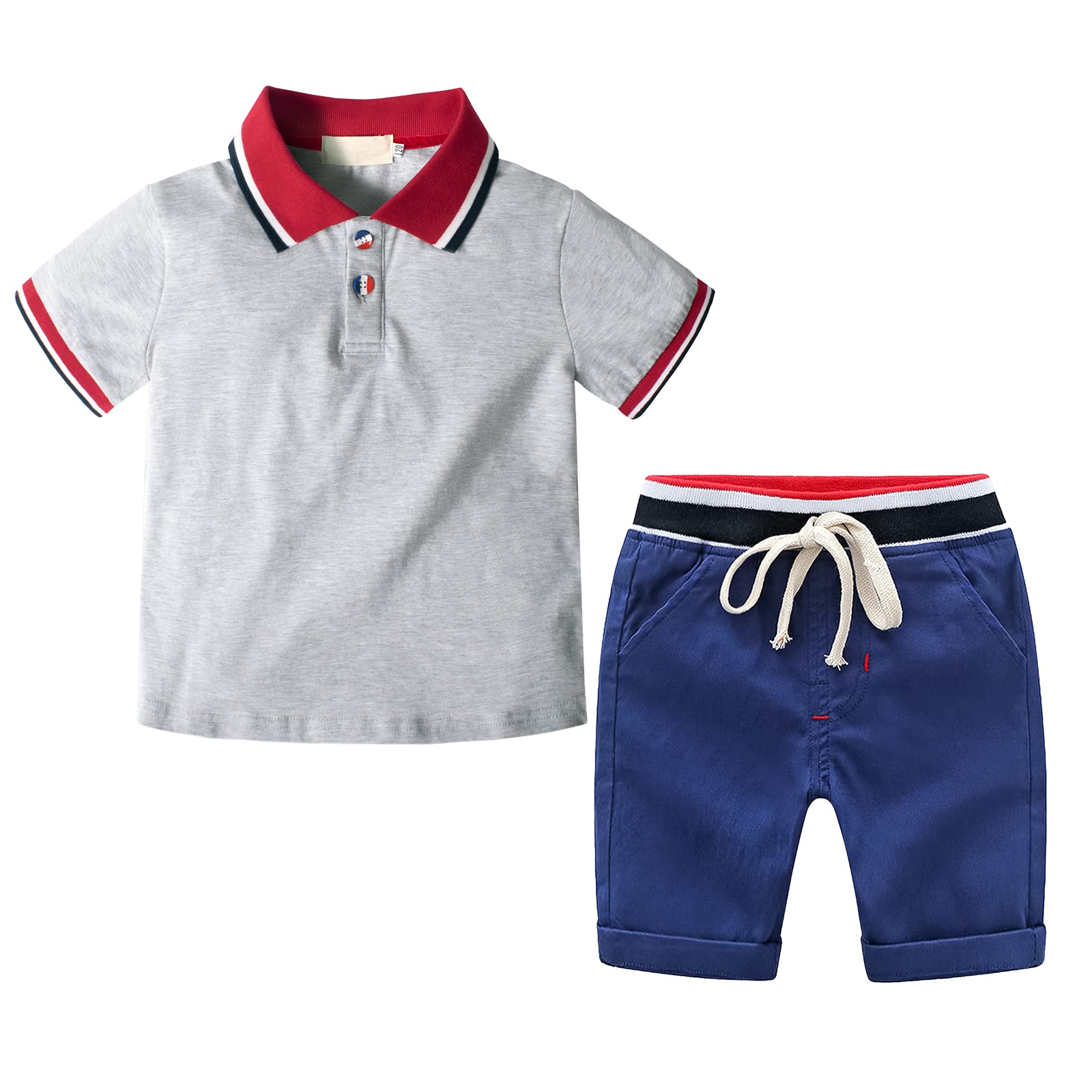 Yilaku Camiseta de Manga Corta para Niños + Pantalones Cortos Ropa de Niño de 2 Piezas Traje de Dibujos Animados para Niños