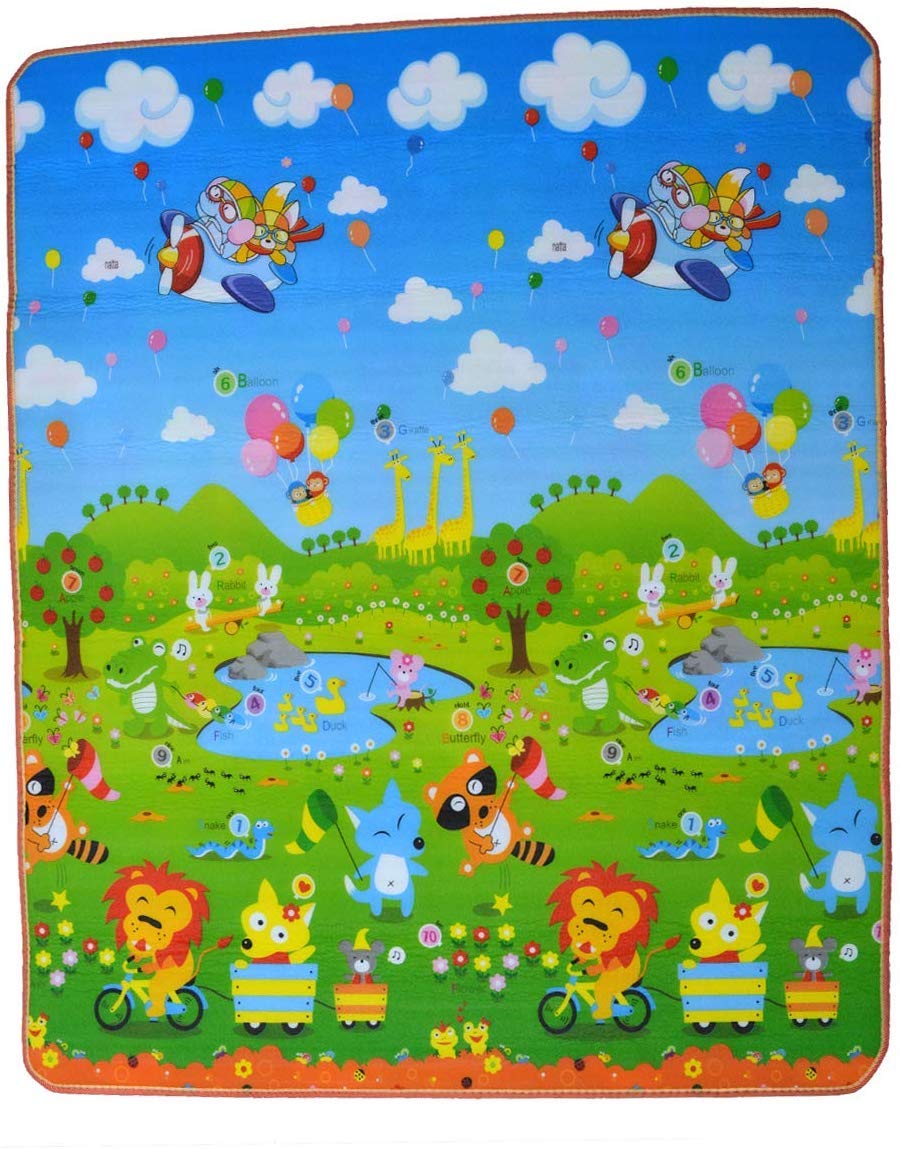 BRAVIK Waterproof Child Activity Foam Floor Soft Kid Educational Gym Crawl Mat for Kids & Children | Size 18 X 150 Cm, Out...