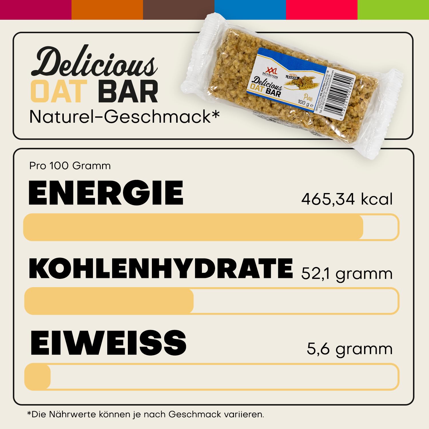XXL Nutrition - Delicious Oat Bar - Haferriegel, Müsliriegel, Energieriegel mit Haferflocken - 12 Pack - Wei