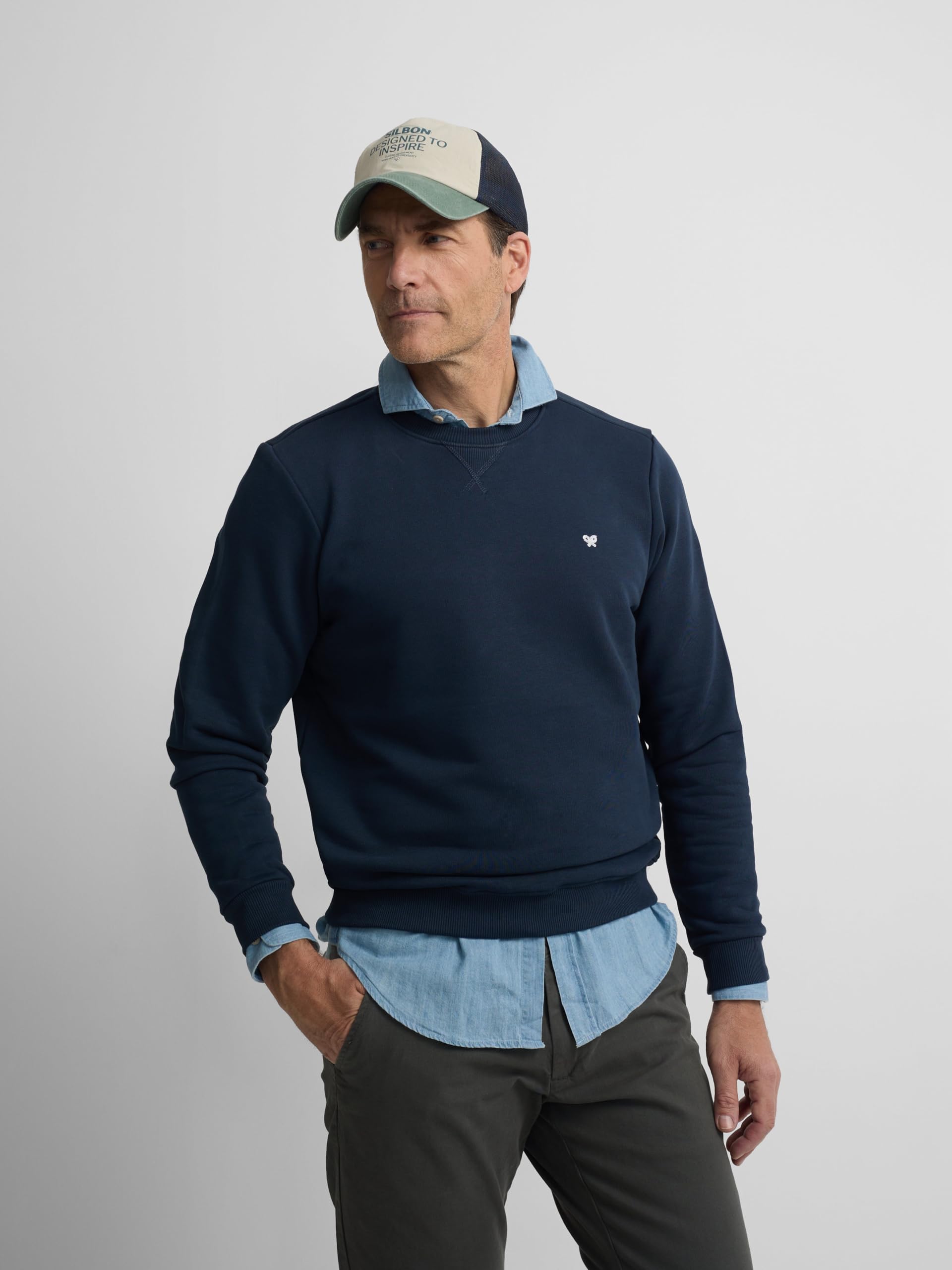 SILBON Sudadera Minilogo para Hombre