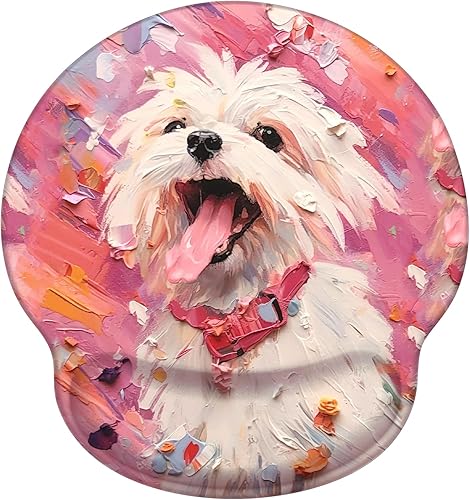 LEMBANG Alfombrilla de mouse de gel con soporte para muñeca, bonita alfombrilla de mouse con reposamuñecas, alfombrilla de mouse para perro, hogar,