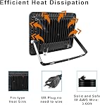 LED Flood Light, 50W 5000lm Waterproof Outdoor Floodlights with Plug, 5000K Daylight White Exterior Flood Light, 300W HPS Equivalent LED Work Light for Garden, Yard, Garage, Porch, 2 Pack