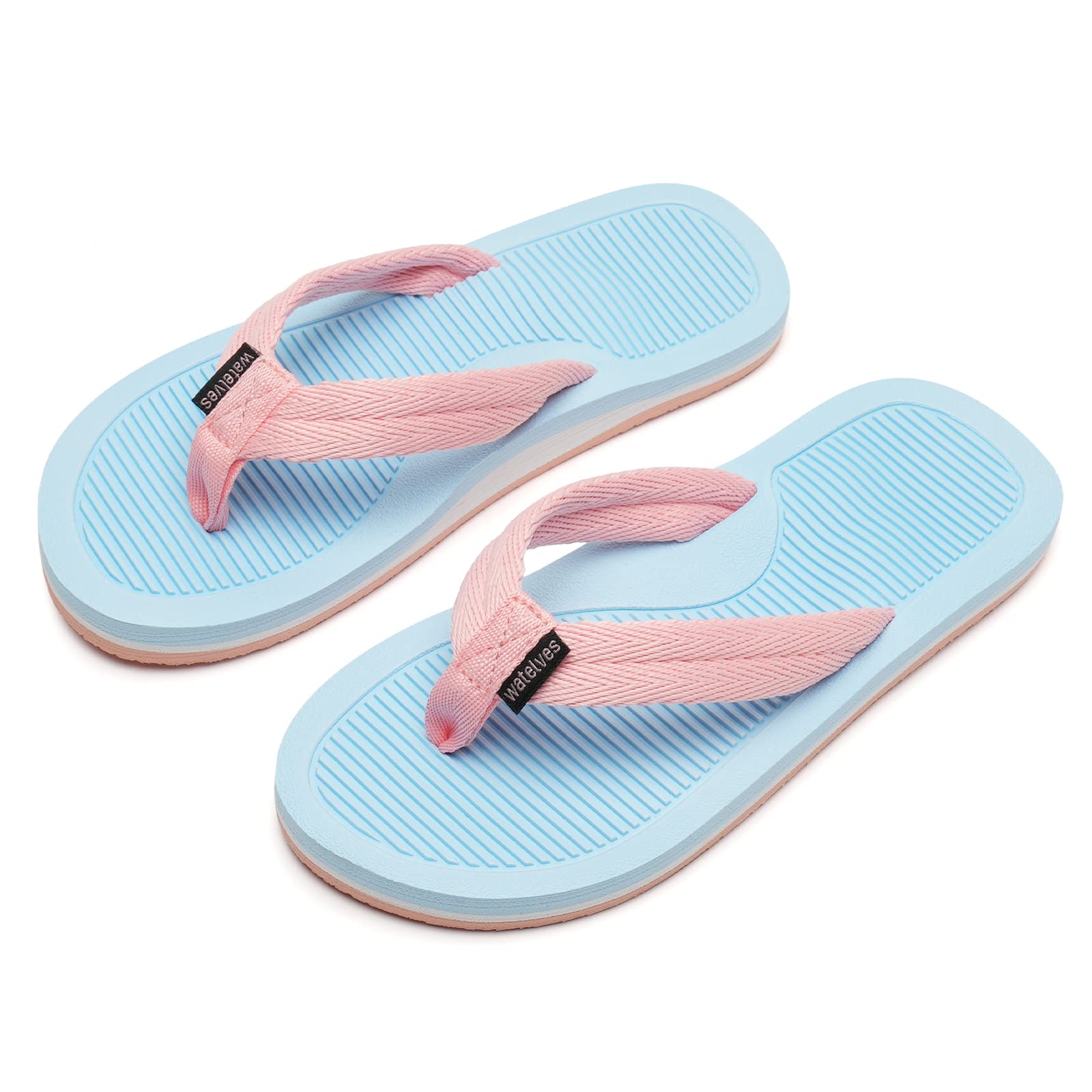 WateLves Flip Flops Kinder Zehentrenner Mädchen Jungen Badelatschen Sommer Strand und Pool Rutschfeste Zehensandalen