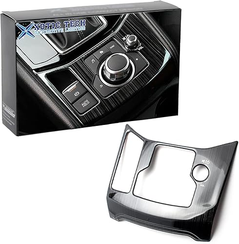 Miniatura 1 de Xotic Tech - Cubierta de panel multimedia para consola central compatible con Mazda CX-5 CX5 2017-2021 (acero inoxidable, negro)