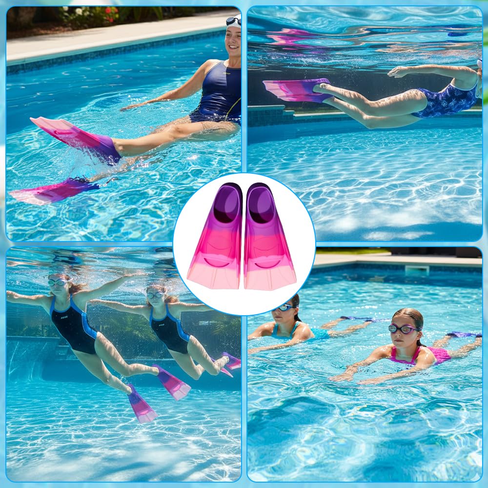 Palmes Courtes Mineup En Silicone – Taille 27-29, Drainage, Antidérapant, Douces, Pour Enfants – Apprentissage, Entraînement, Snorkeling