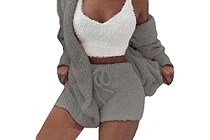 Women's 3-Piece Fluffy Lounge Set