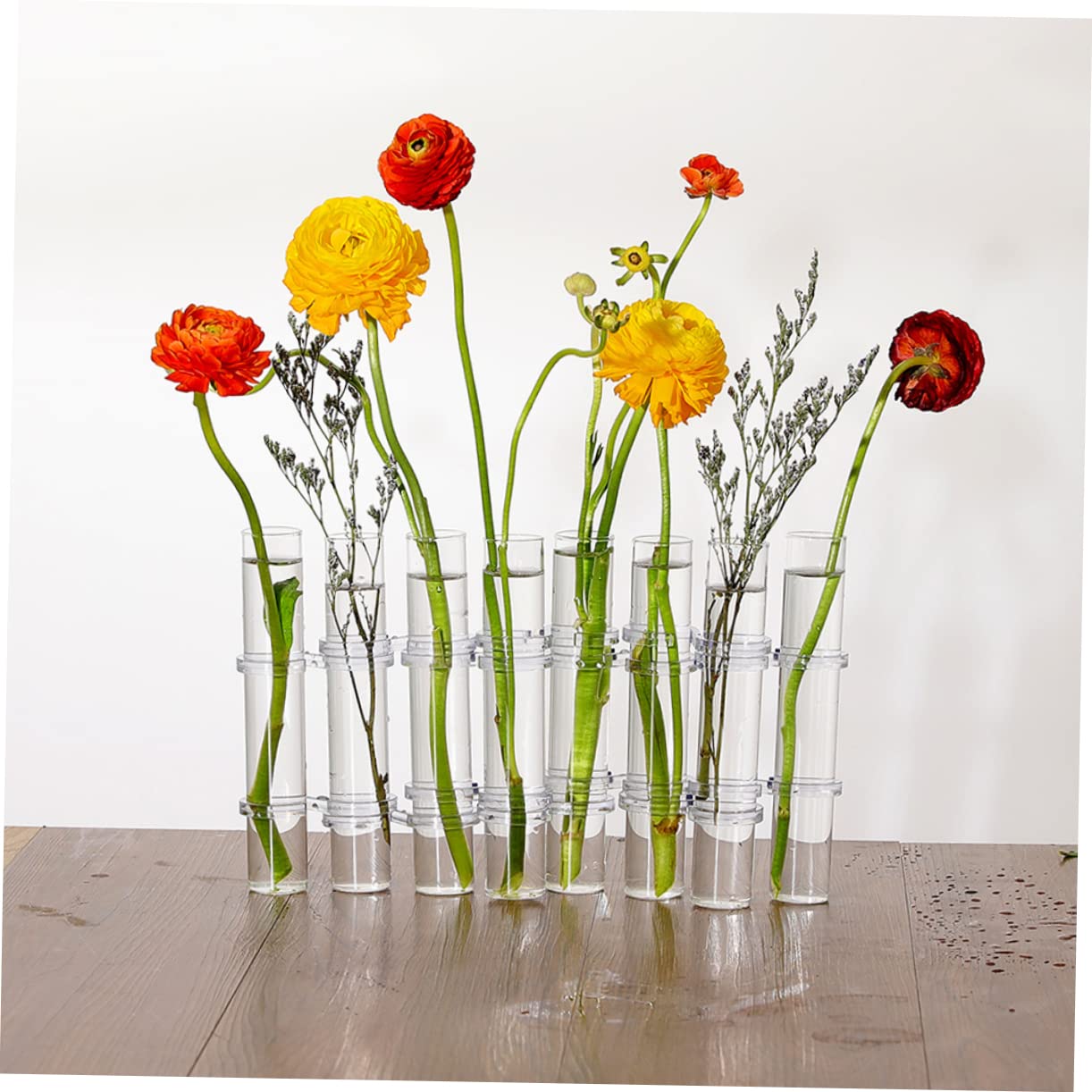 Vase à Fleurs en Verre Tube à Essai, 1 Set, pour Plantes Hydroponiques