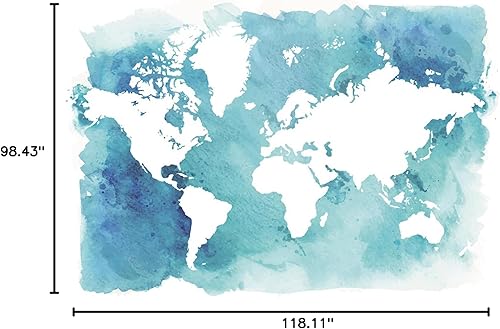 Miniatura 10 de Baocicco Telón de fondo de mapa marino de 10 x 6.5 pies, fondo de pantalla de mapa del mundo, fondo de pantalla, decoración de fiesta de cumpleaños