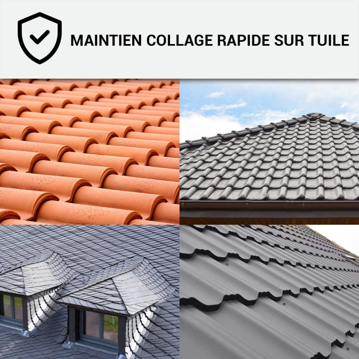 Colle, tuile, mastic souple pour tous matériaux - 290 ml x 12 Blanc - ARCANE INDUSTRIES