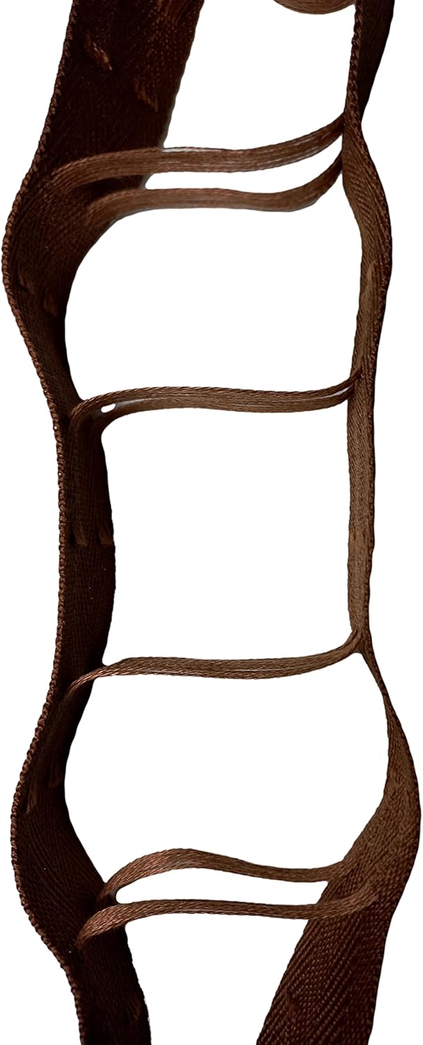 Venetian Blind Cloth Ladder Tape/Laddering Tape for 2” Blinds 25x44x54 mm-6 Colors (10 ft, Brown)