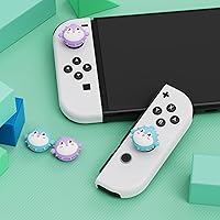 Vista 4 de PlayVital Thumbs Cushion Caps Thumb Grip Caps for Nintendo Switch, Joystick Cover for Nintendo Switch Lite, Thumbstick Grips for OLED Joycon