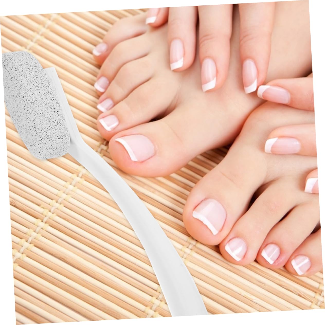 BESTYASH 2 Pezzi Pietra Pomice Manico, Rimuovi Calli per Piedi Portatile in Abs, Delicata e Sicura per Pedicure a Casa