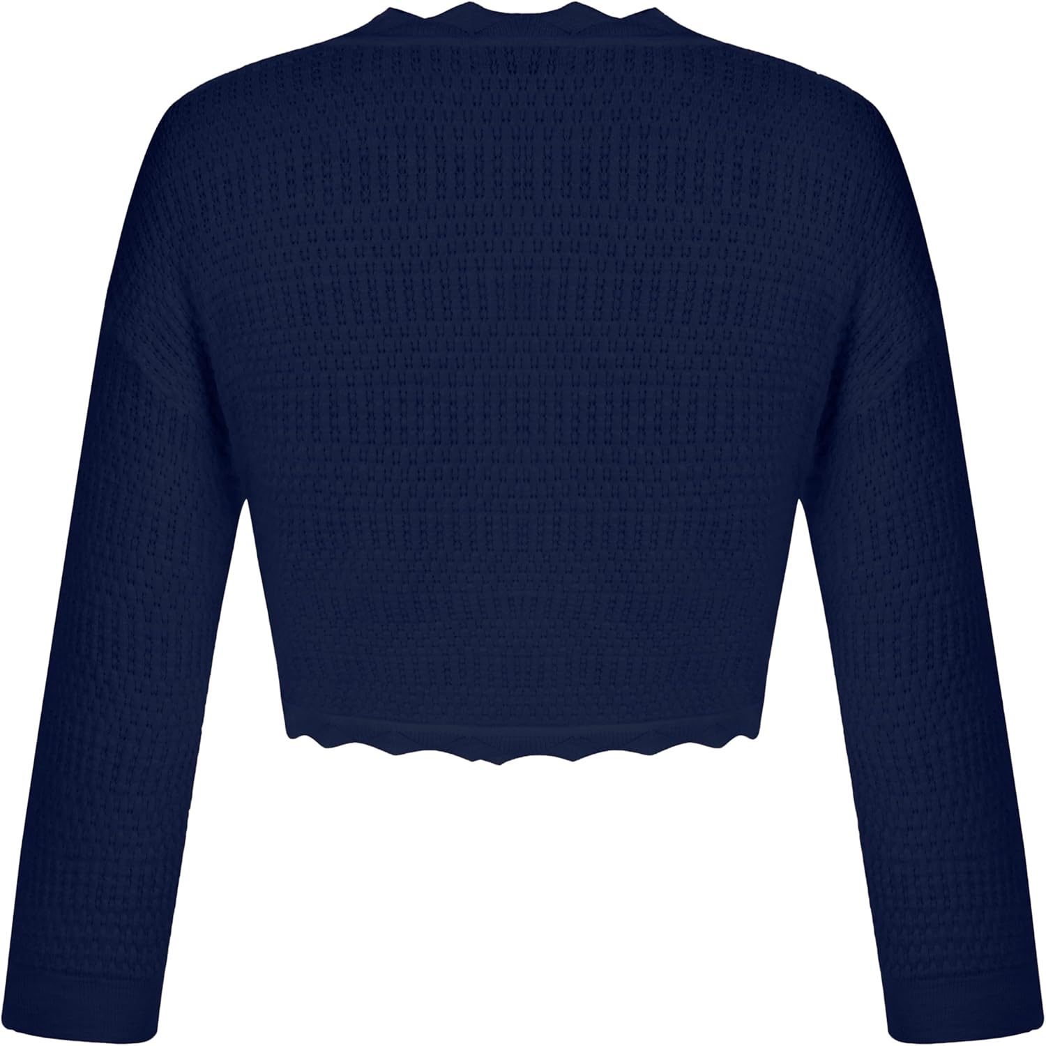 GRACE KARIN Y2K Bolero Summer 3/4 Sleeve Cardigan Cropped Open Front Shrug 2024 Sweater Women Navy Blue - Image 4