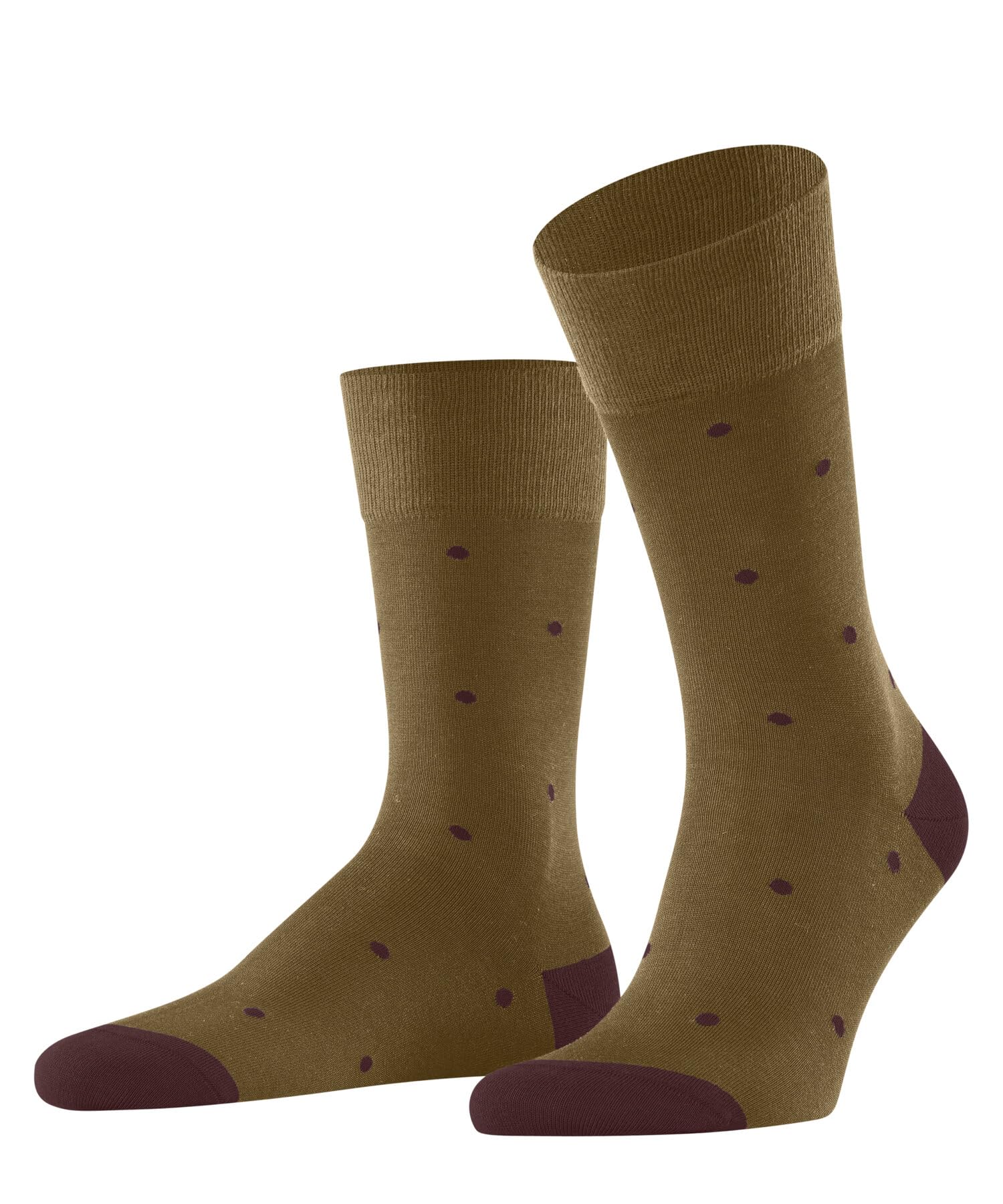 FALKE Men's Dot M So Cotton Patterned 1 Pair Socks, Yellow Old Brass 1220, 5.5-8