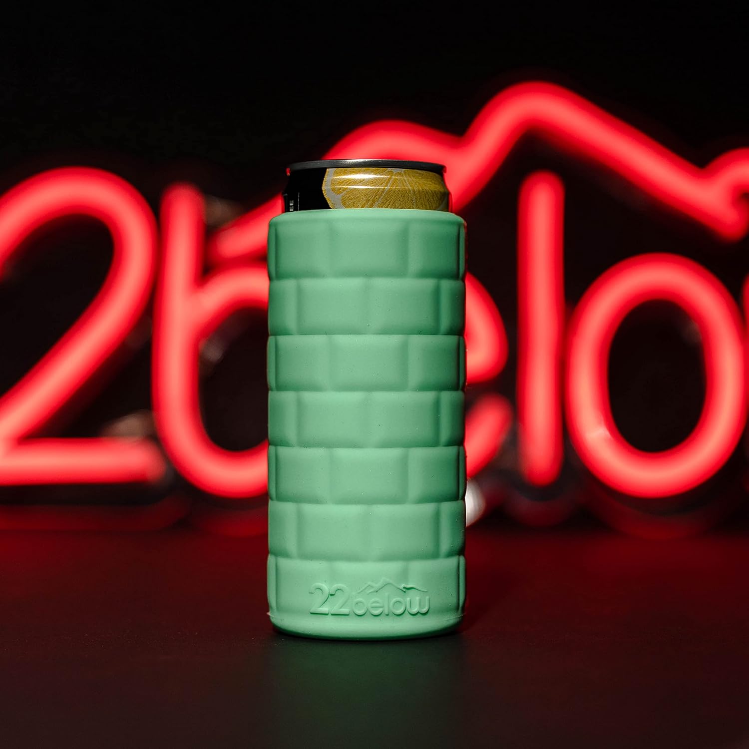 22below - Slim Can Flexible Soft Touch Silicone Insulated Cooler - Mint: Home & Kitchen