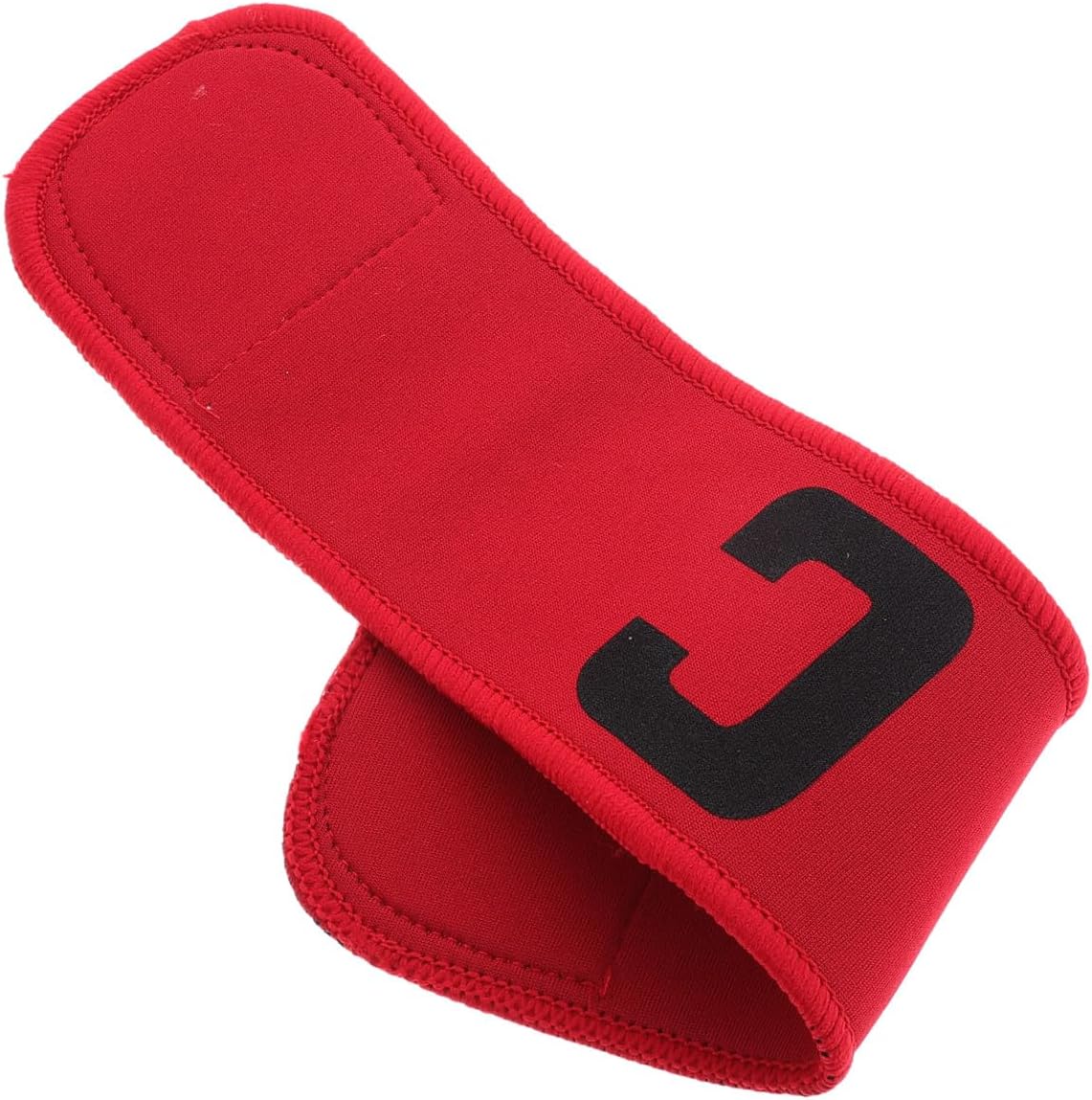 Youth Soccer Captain Armband Unisex Neoprene Arm Band for Players Adjustable Fit Comfortable and Breathable Design for Training and Matches Red