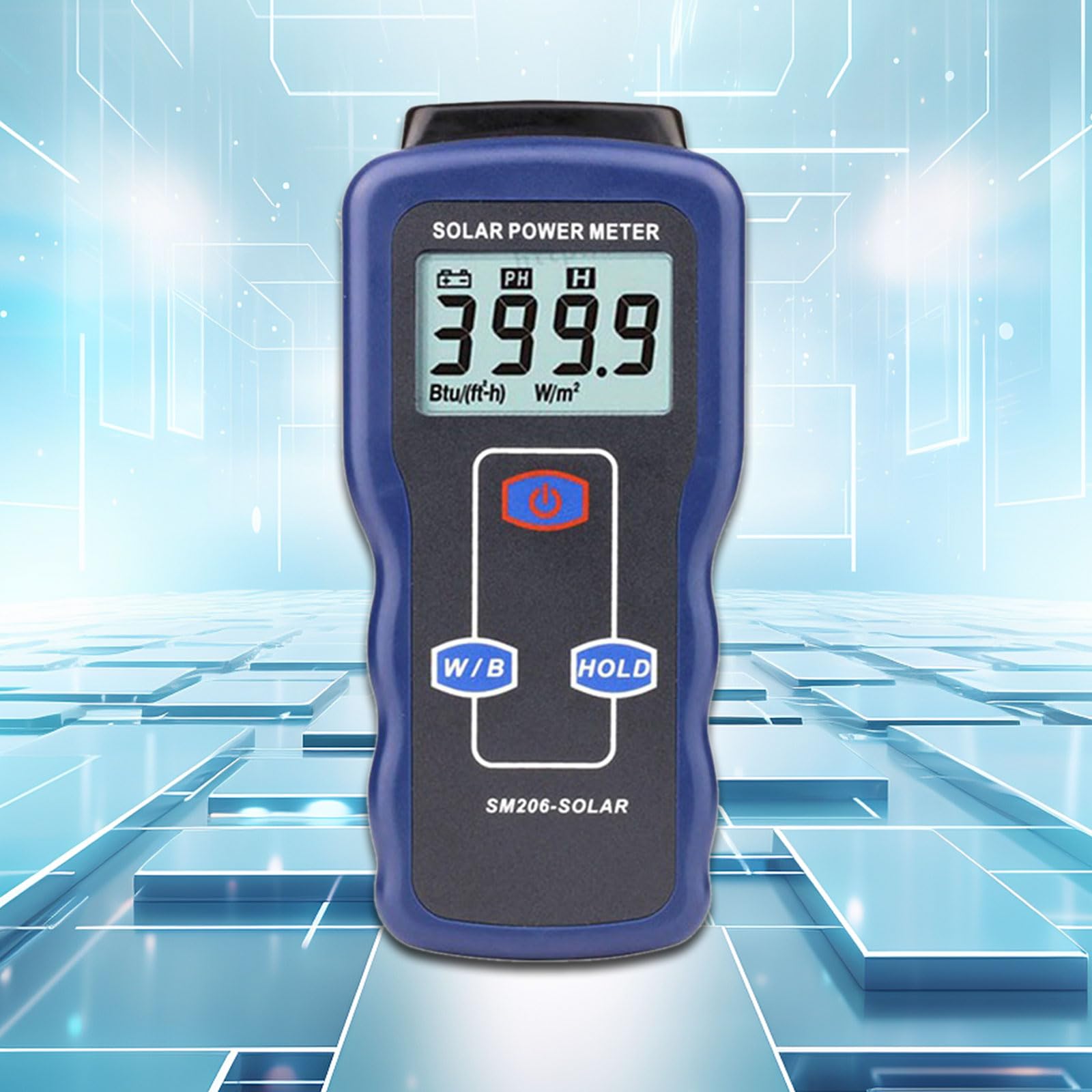 SM206 - Medidor de energía solar digital para pruebas de energía solar, medidor de transmisión solar
