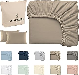 طقم شراشف من القطن المصري مقاس كينج بكثافة خيوط 600 وجودة فندقية بتصميم ناعم وحريري وجيد التهوية ومتين من 3 قطع، رمادي داكن