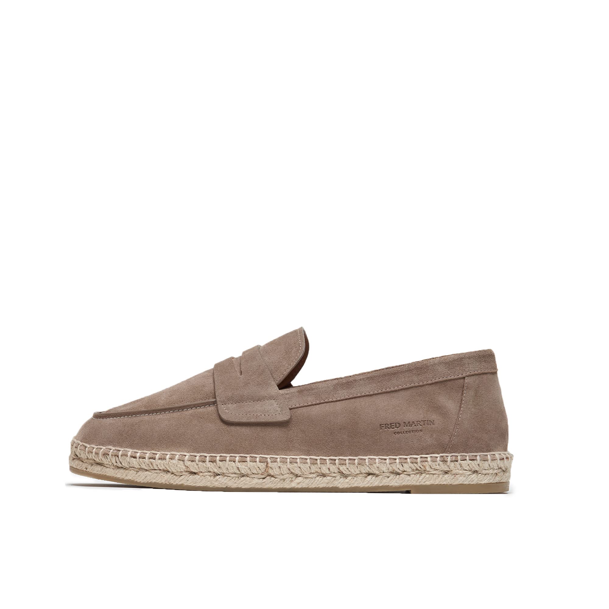 FRED MARTIN COLLECTION, Mocasiness de Ante con Suela de Esparto y Forro en Piel de Hombre