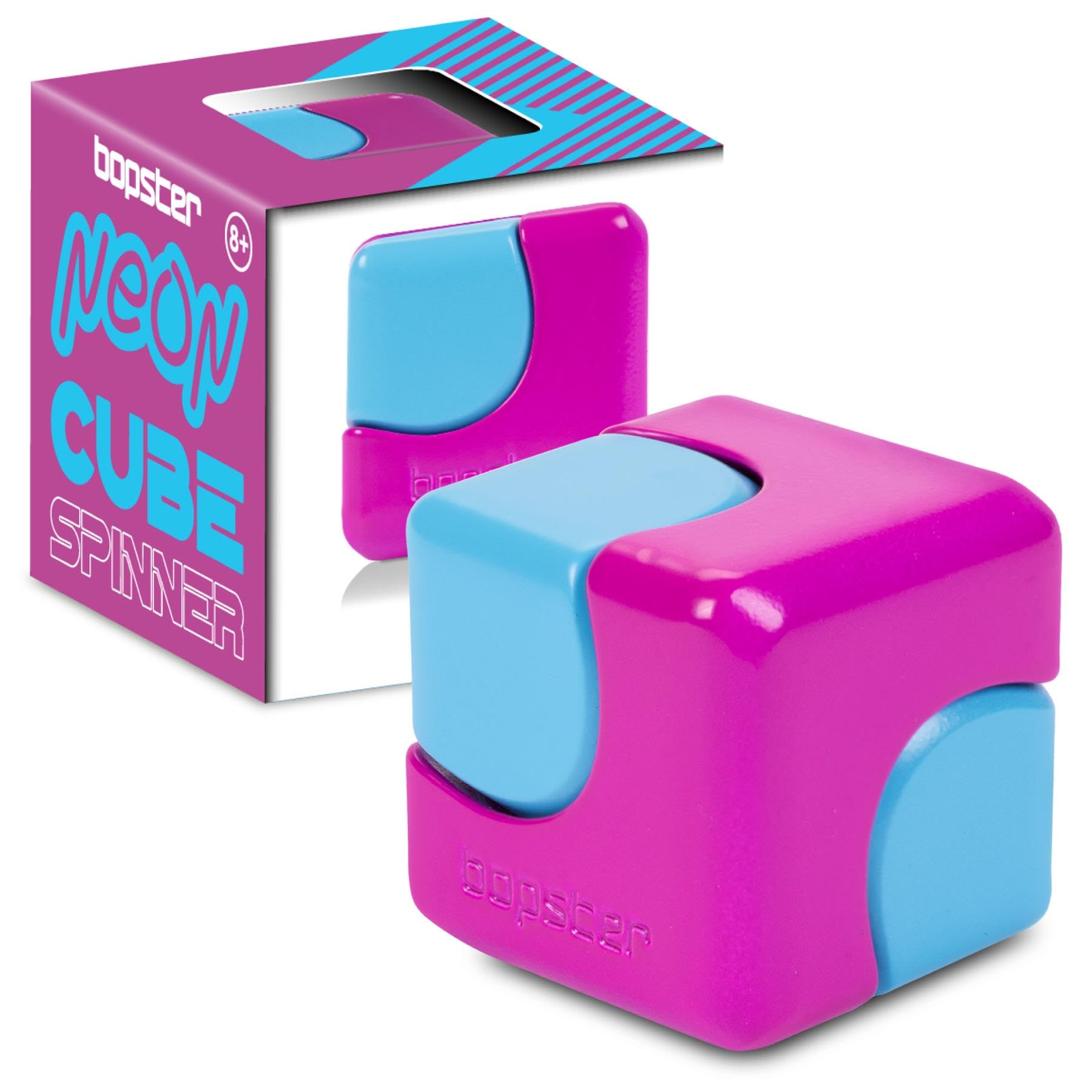 bopster Neon Cube Spinner Metal Fidget Sensory Desk Toy - Purple