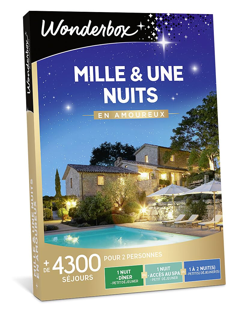 Wonderbox - Mille Et Une Nuits en Amoureux - Coffret Cadeau - Idée Cadeau Séjours