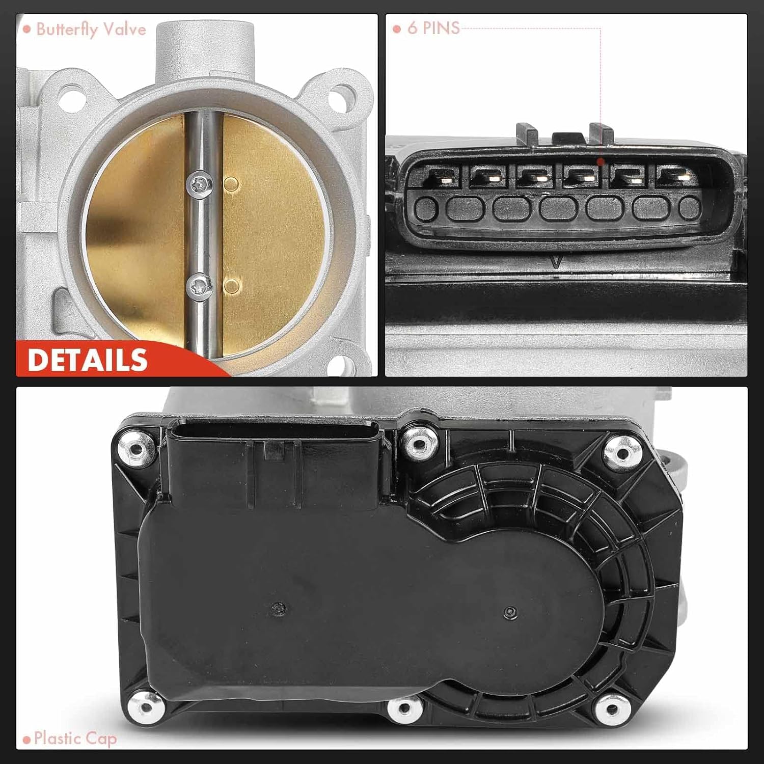 A-Premium Electronic Throttle Body Compatible with Toyota Tacoma 2005 2006 2007 2008 2009 2010 2011 2012 2013 2014 2015 2016 L4 2.7L, 4Runner 2010 L4 2.7L, Replace# 2203075020
