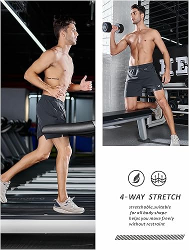 Miniatura 4 de NORTHYARD Men's Running Athletic Shorts 5'' Workout Gym Tennis Short Quick Dry Lightweight Active Sports Basketball