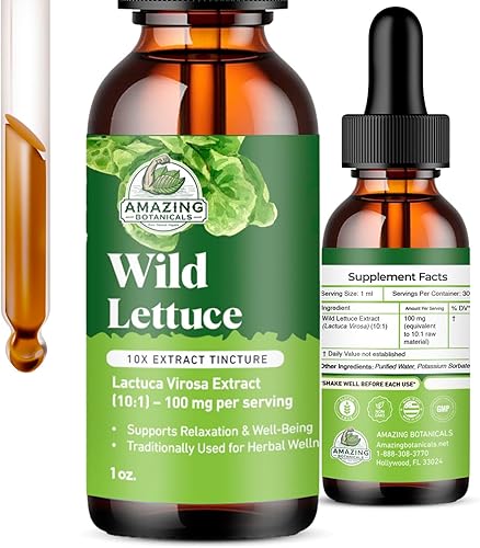 Miniatura 2 de Amazing Botanicals Wild Lettuce 10X Extracto de tintura 30,000 mg (1 fl oz (paquete de 1))