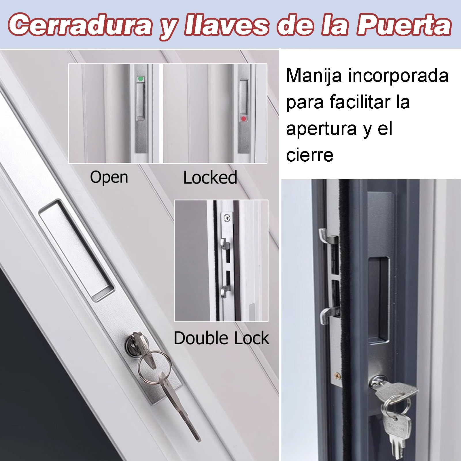 ZAQYCM Separador De Ambientes Corredera Baño Cocina Salon Armario, Puerta Plegable De Aluminio con Cerradura y Cierre, Invisibles Puertas Acordeon De Interior Gris/Blanca